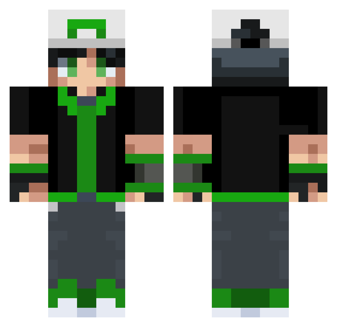 Zauberzane Minecraft skin, front and back view