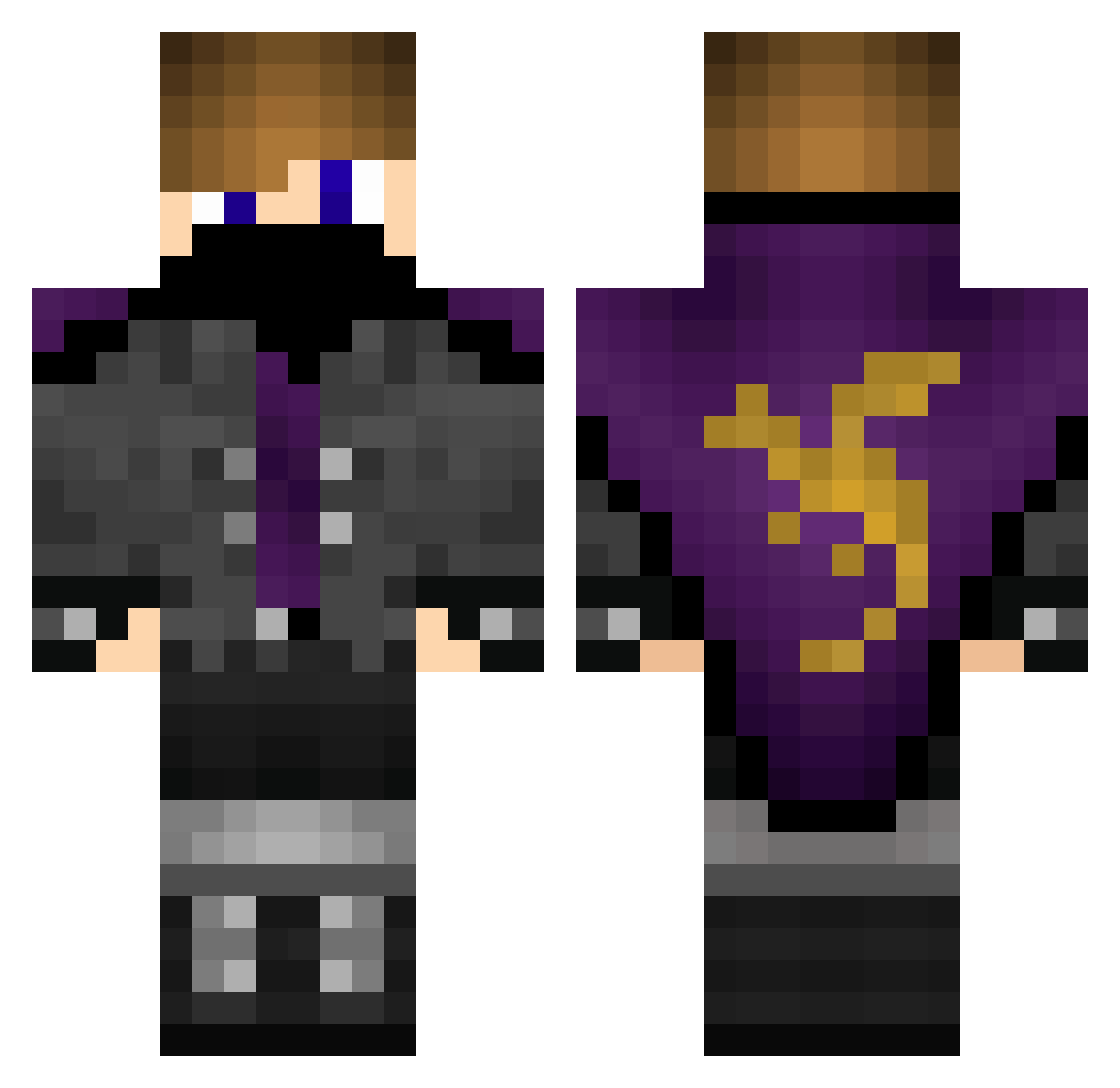 EinStoffel Minecraft skin, front and back view