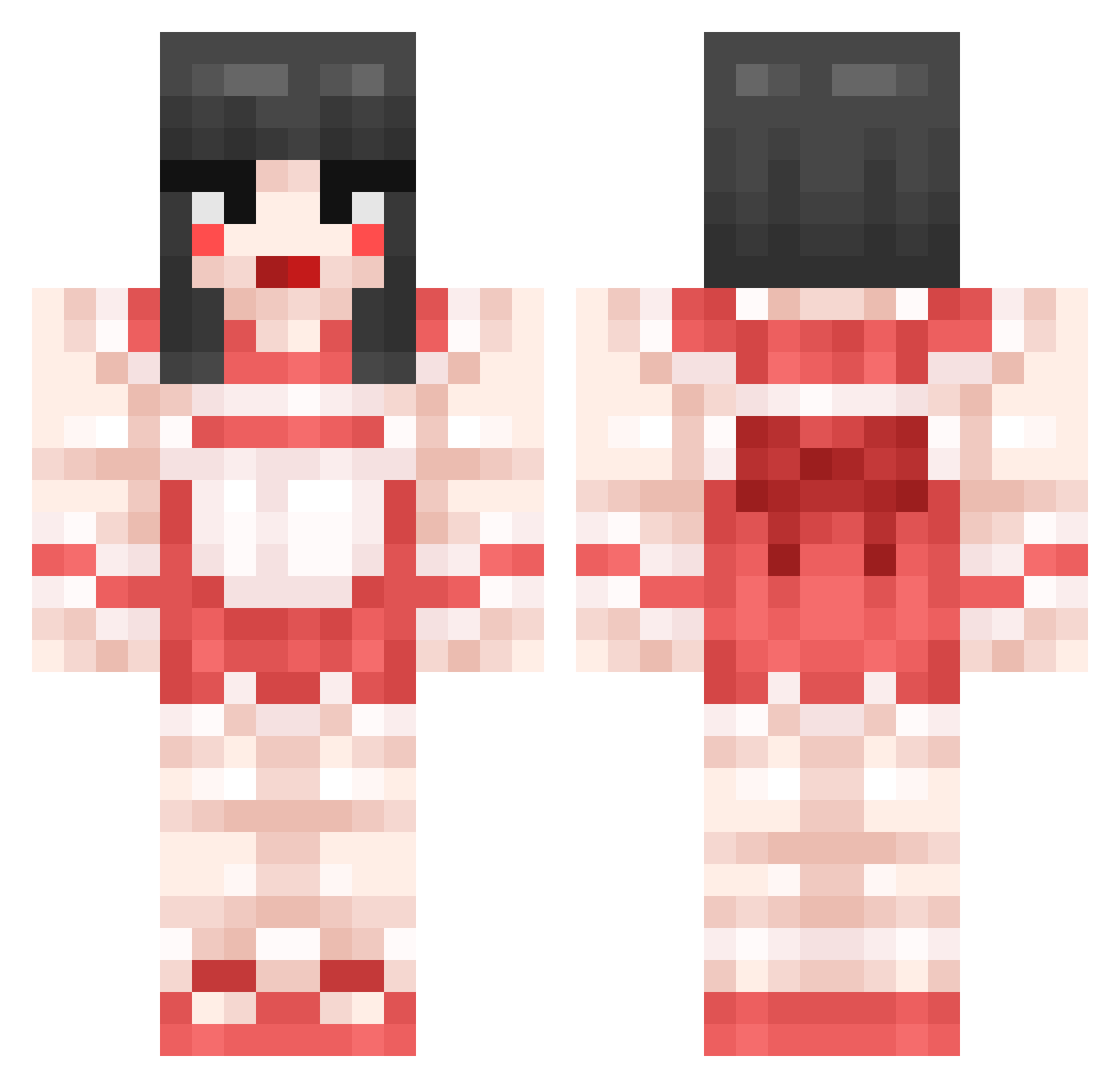 Deane Minecraft skin, front and back view