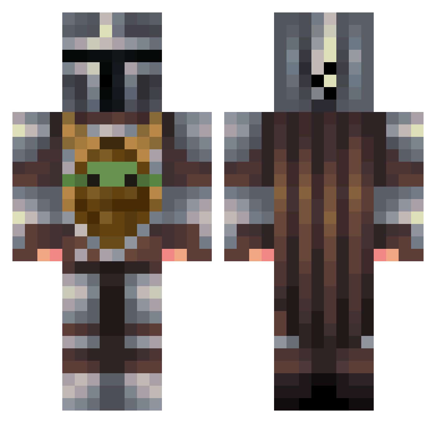 juIinX_PAx27 Minecraft skin, front and back view