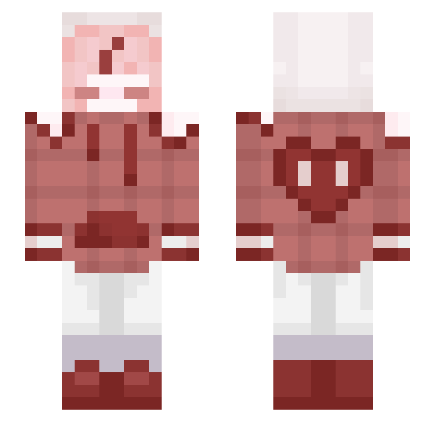 Snowykab_ Minecraft skin, front and back view