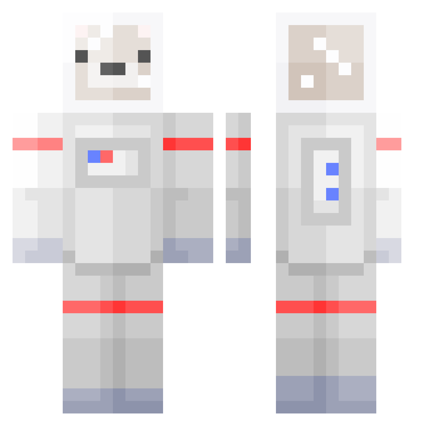 ritozora Minecraft skin, front and back view