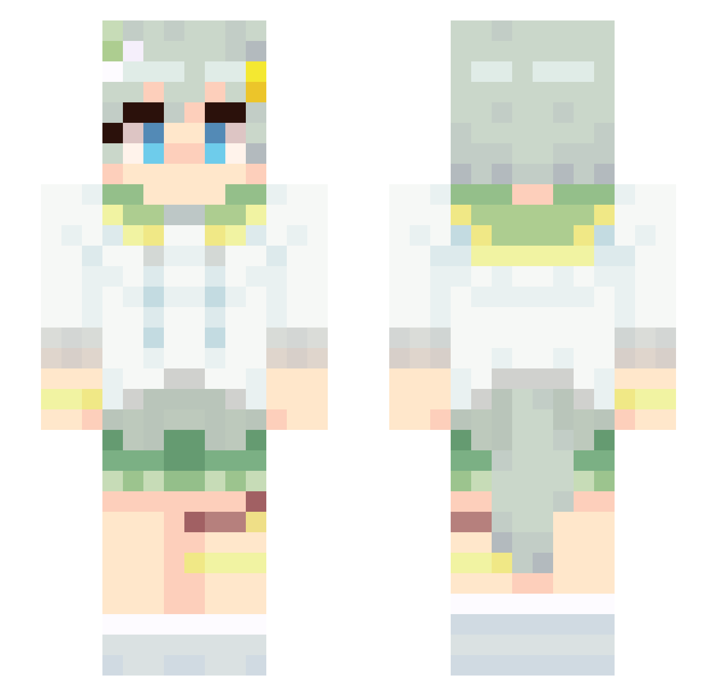 jldmoysterb1A Minecraft skin, front and back view