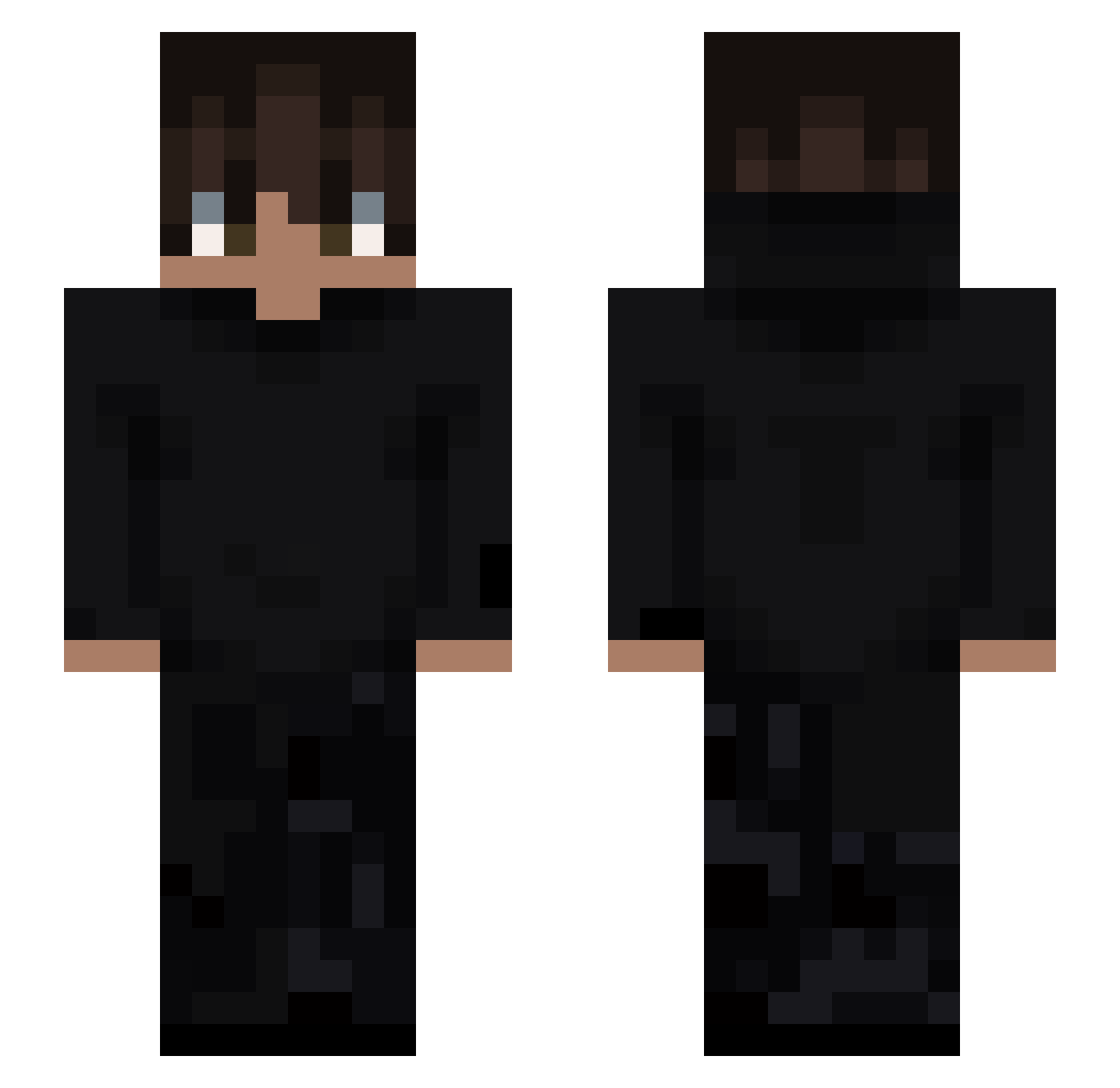 Steve356789887 Minecraft skin, front and back view