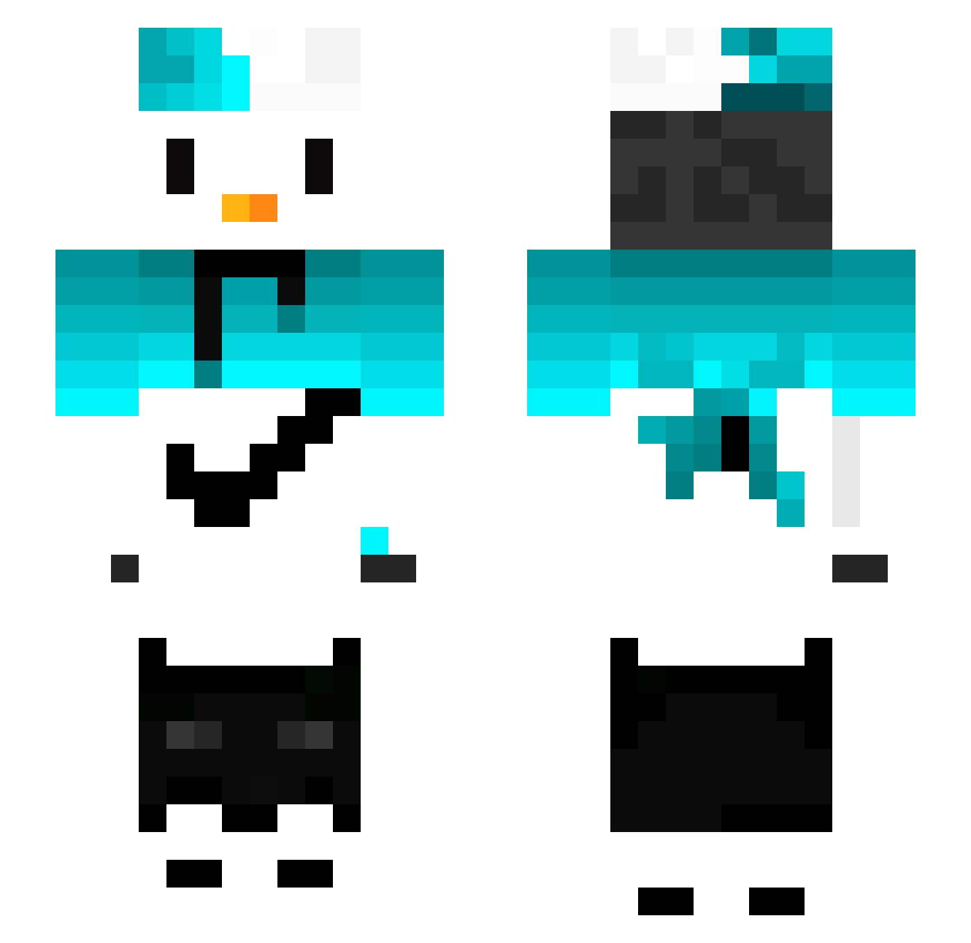 MatHousenek_ Minecraft skin, front and back view