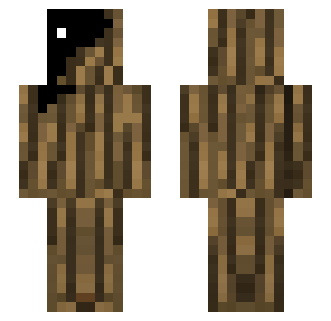 MysteriousKid24 Minecraft skin, front and back view