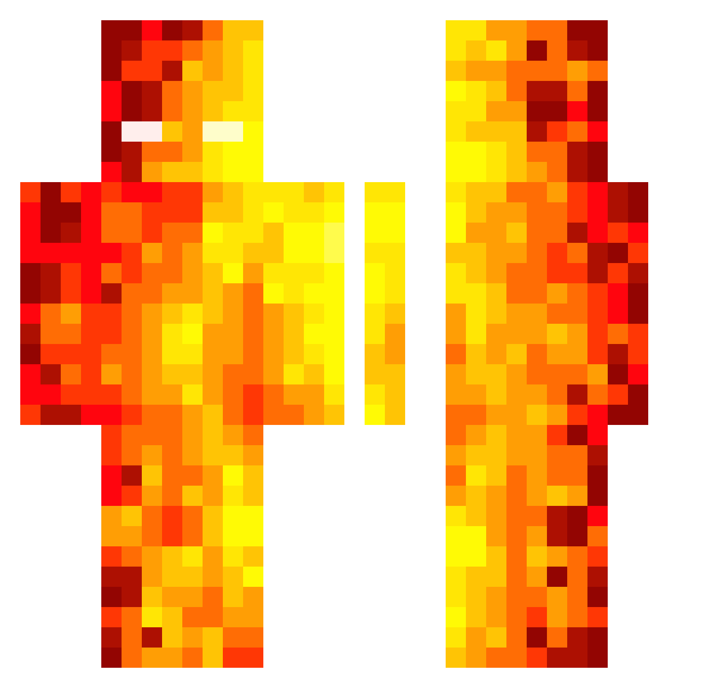 Tatino Minecraft skin, front and back view