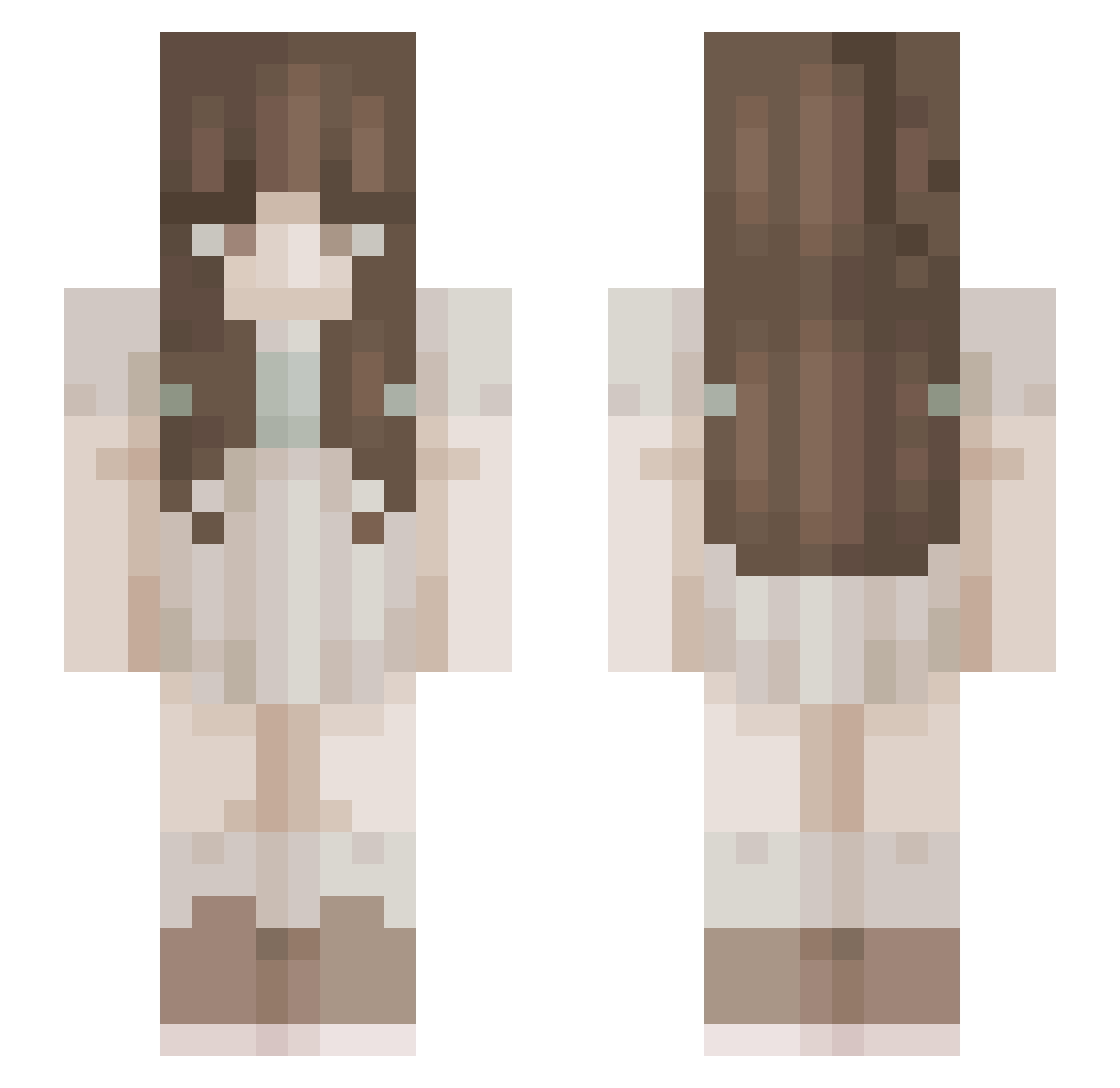 Sunnflwers Minecraft skin, front and back view