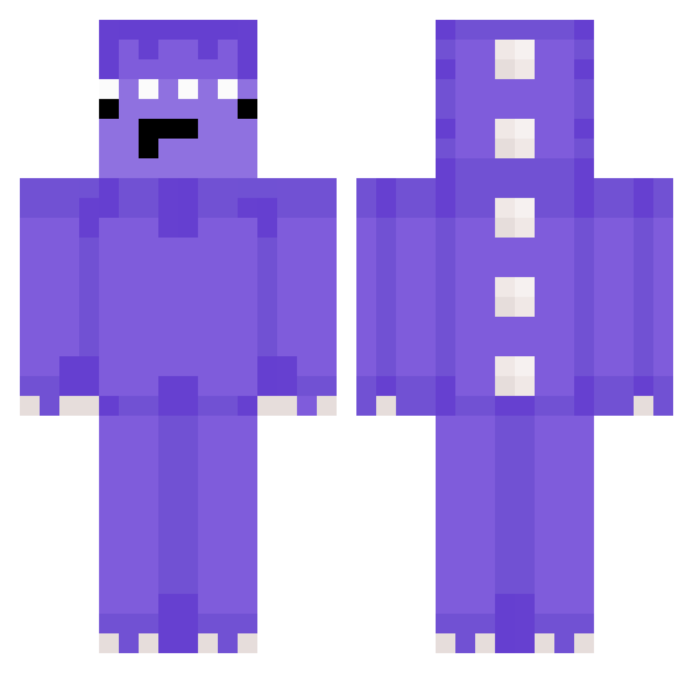 Snuifje045 Minecraft skin, front and back view