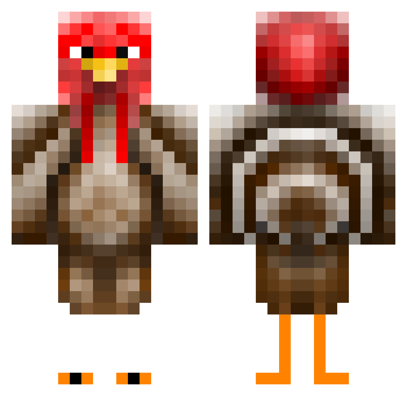 Dr_Benist Minecraft skin, front and back view
