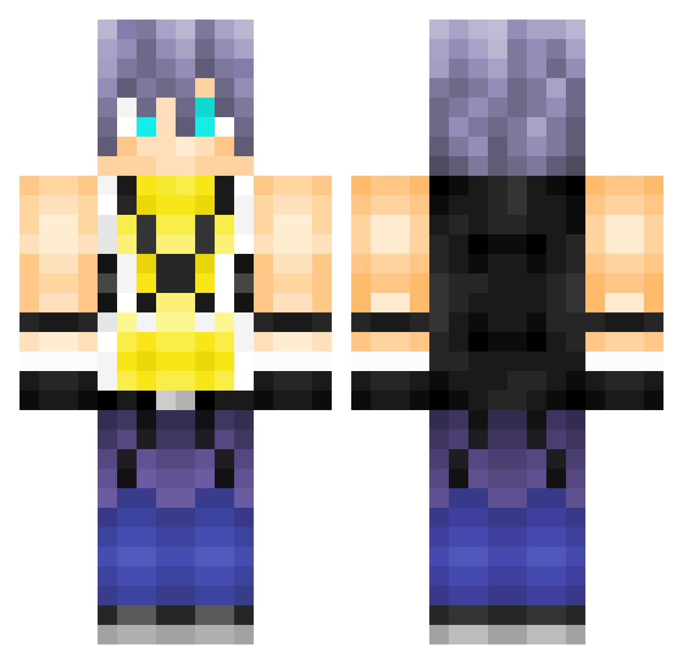 Wildingr Minecraft skin, front and back view