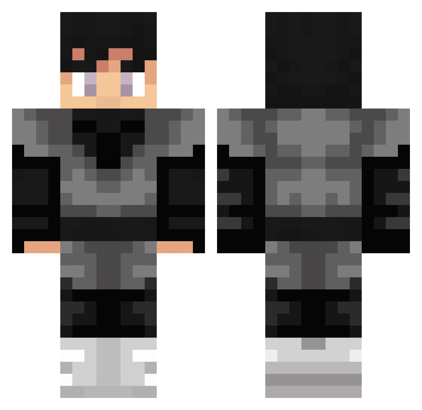 Undisplay Minecraft skin, front and back view