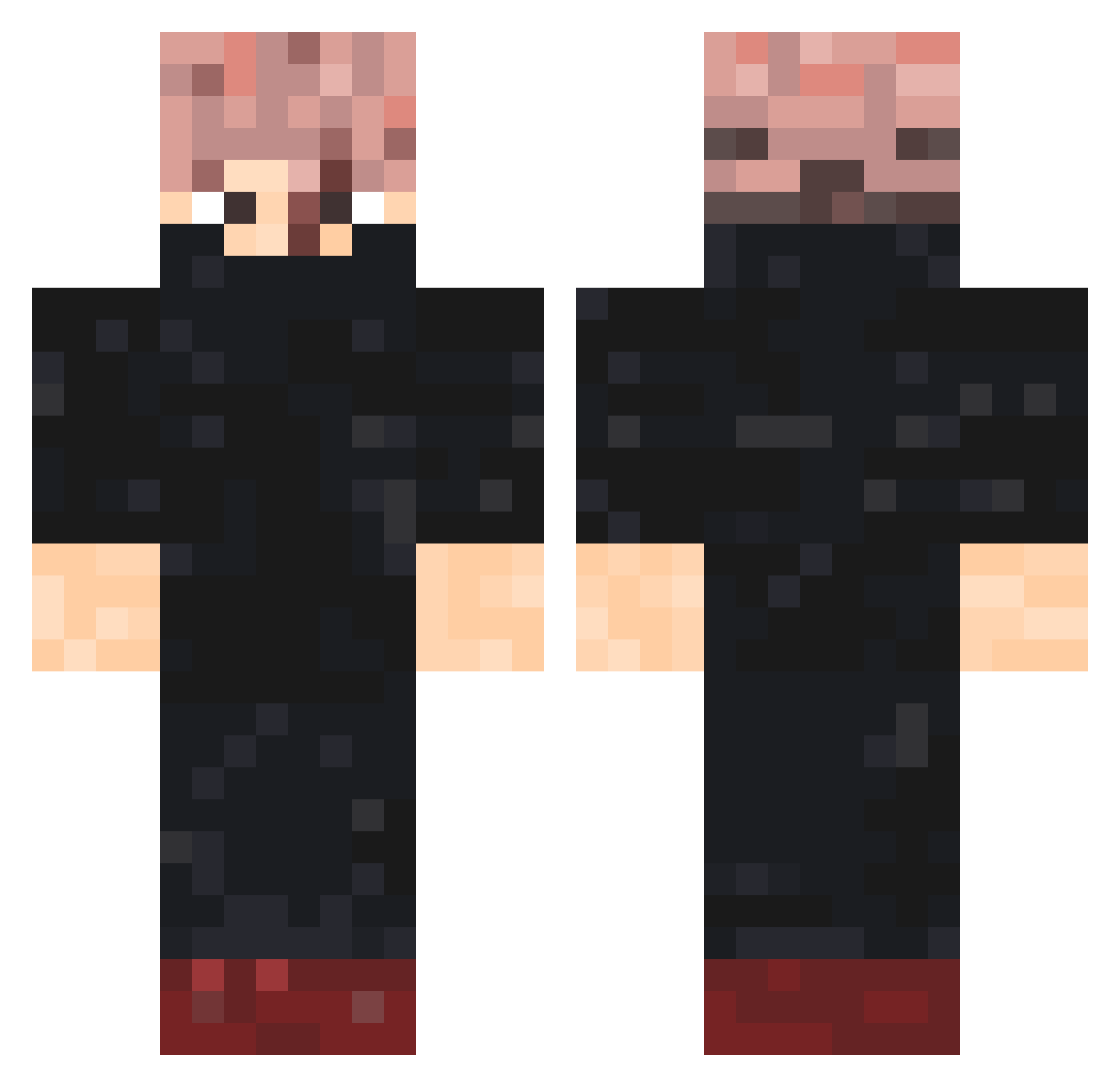mangis810 Minecraft skin, front and back view