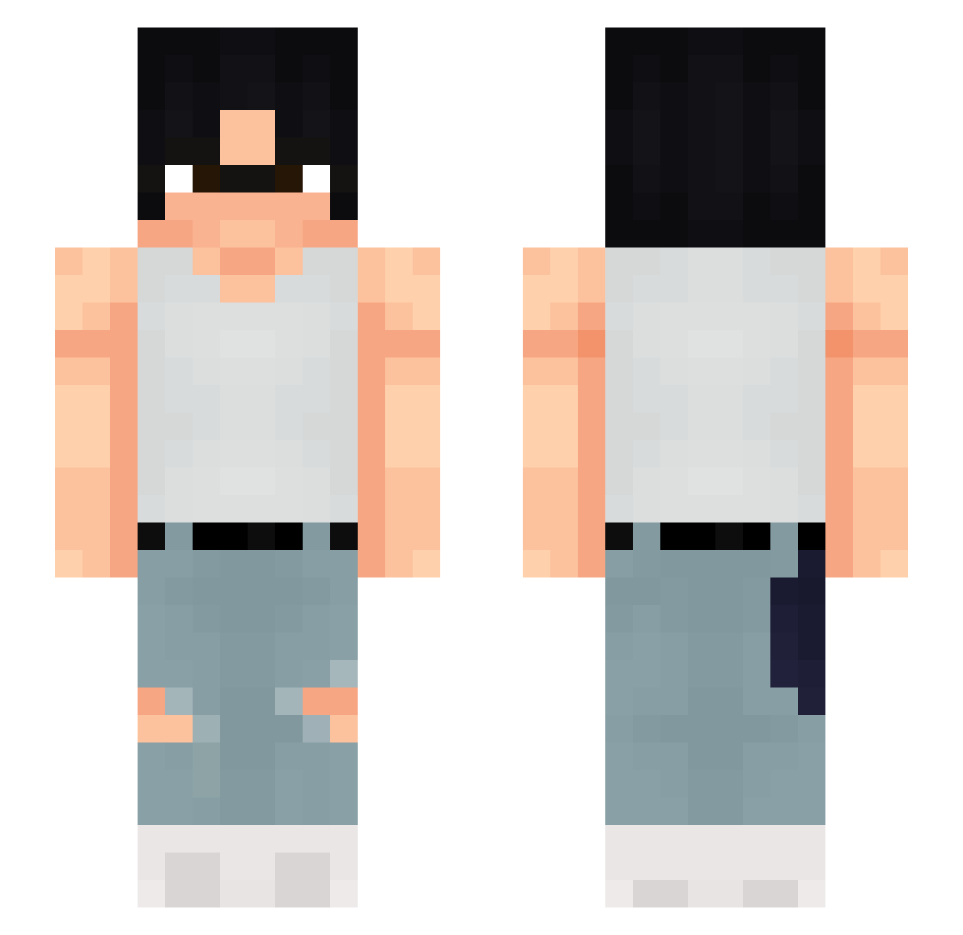 Slurrp Minecraft skin, front and back view