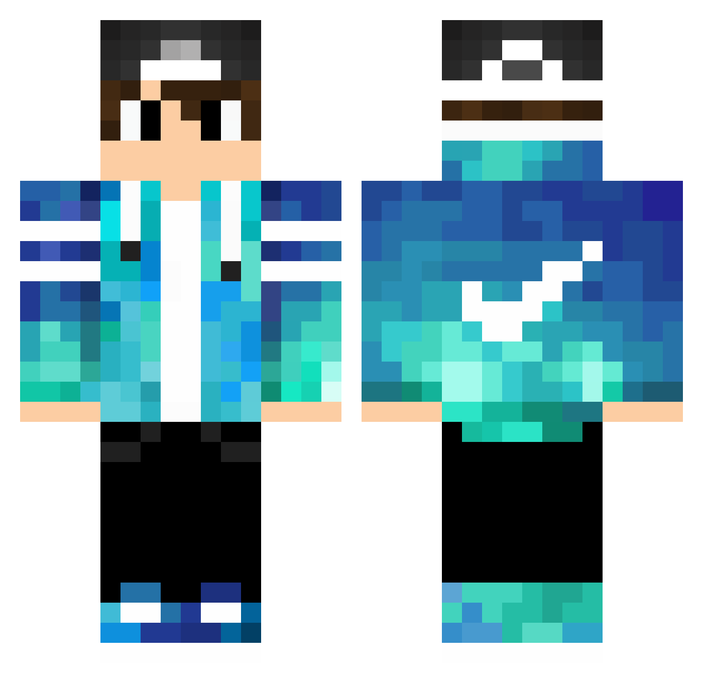 TROLLERLOLL Minecraft skin, front and back view