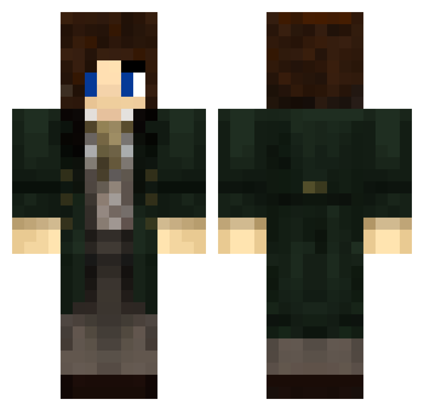 ZagreusIsTired Minecraft skin, front and back view
