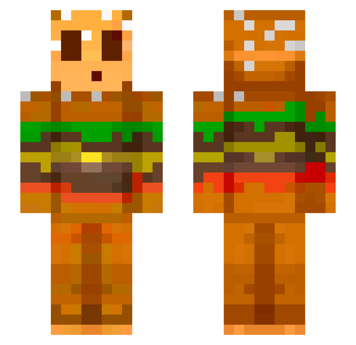remoo7 Minecraft skin, front and back view