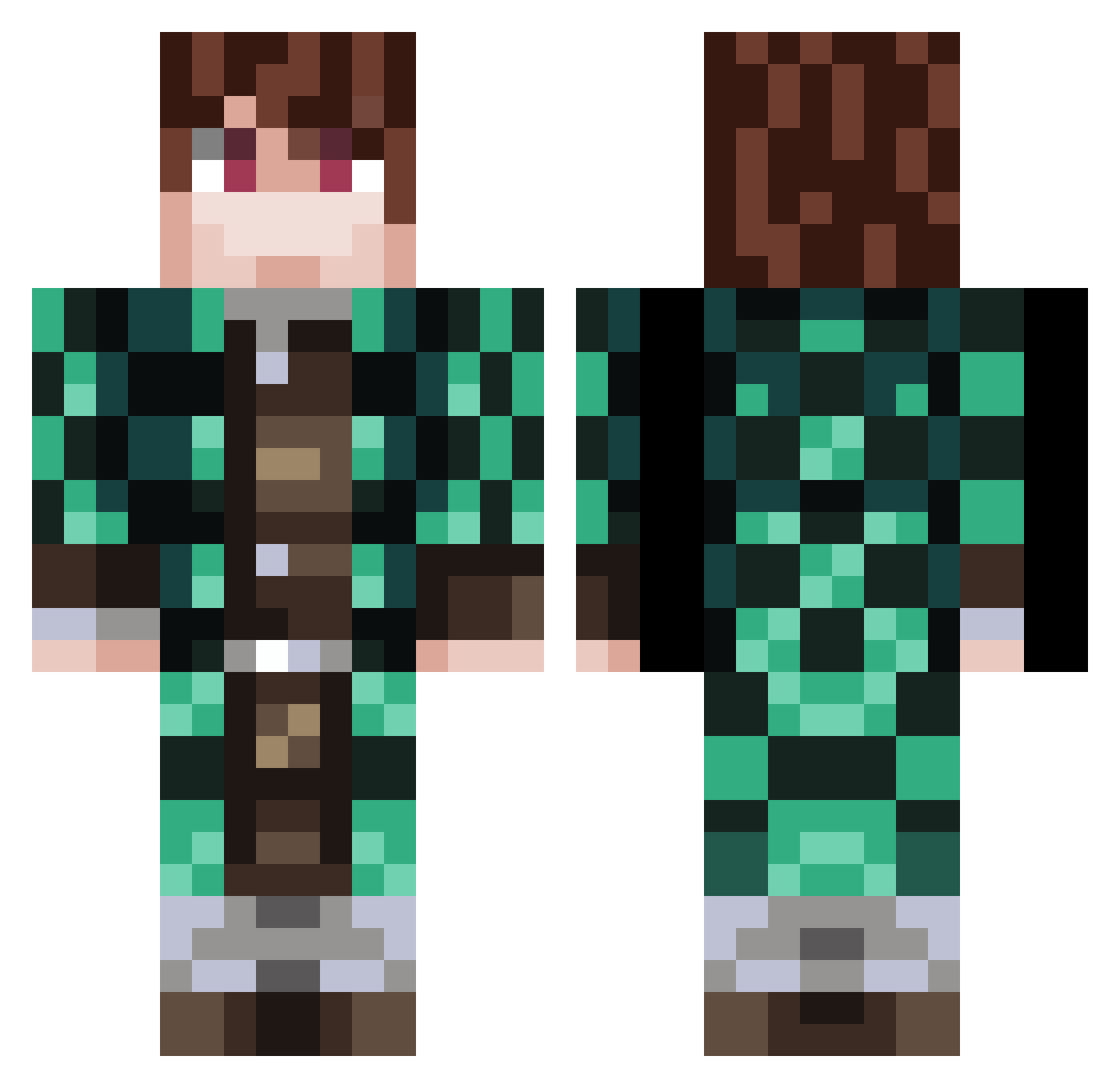 GuustavoTH Minecraft skin, front and back view