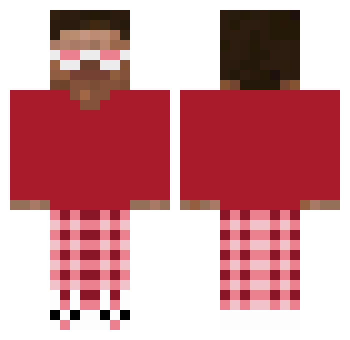 SayNo_ Minecraft skin, front and back view