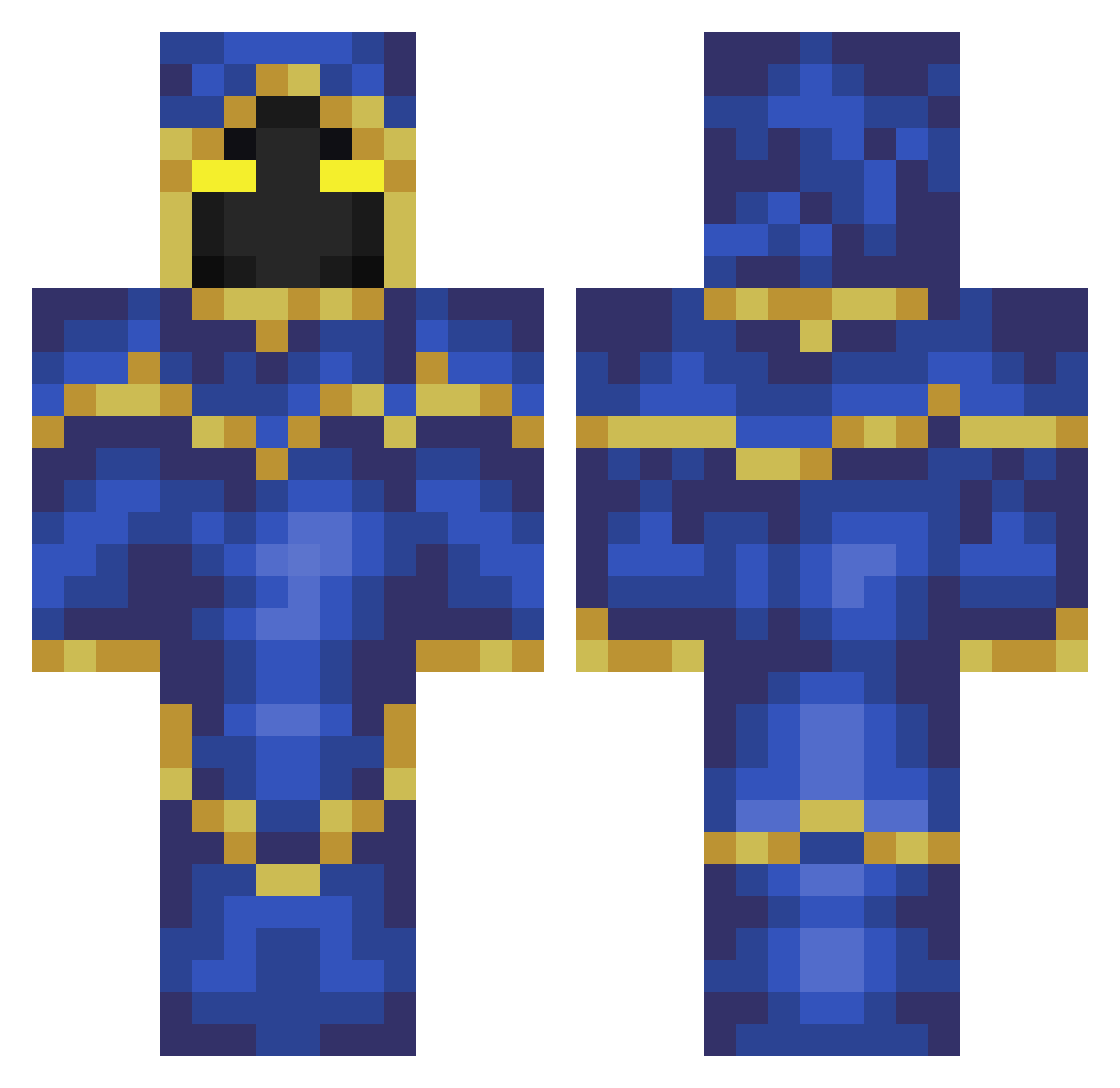 lucario0_0 Minecraft skin, front and back view