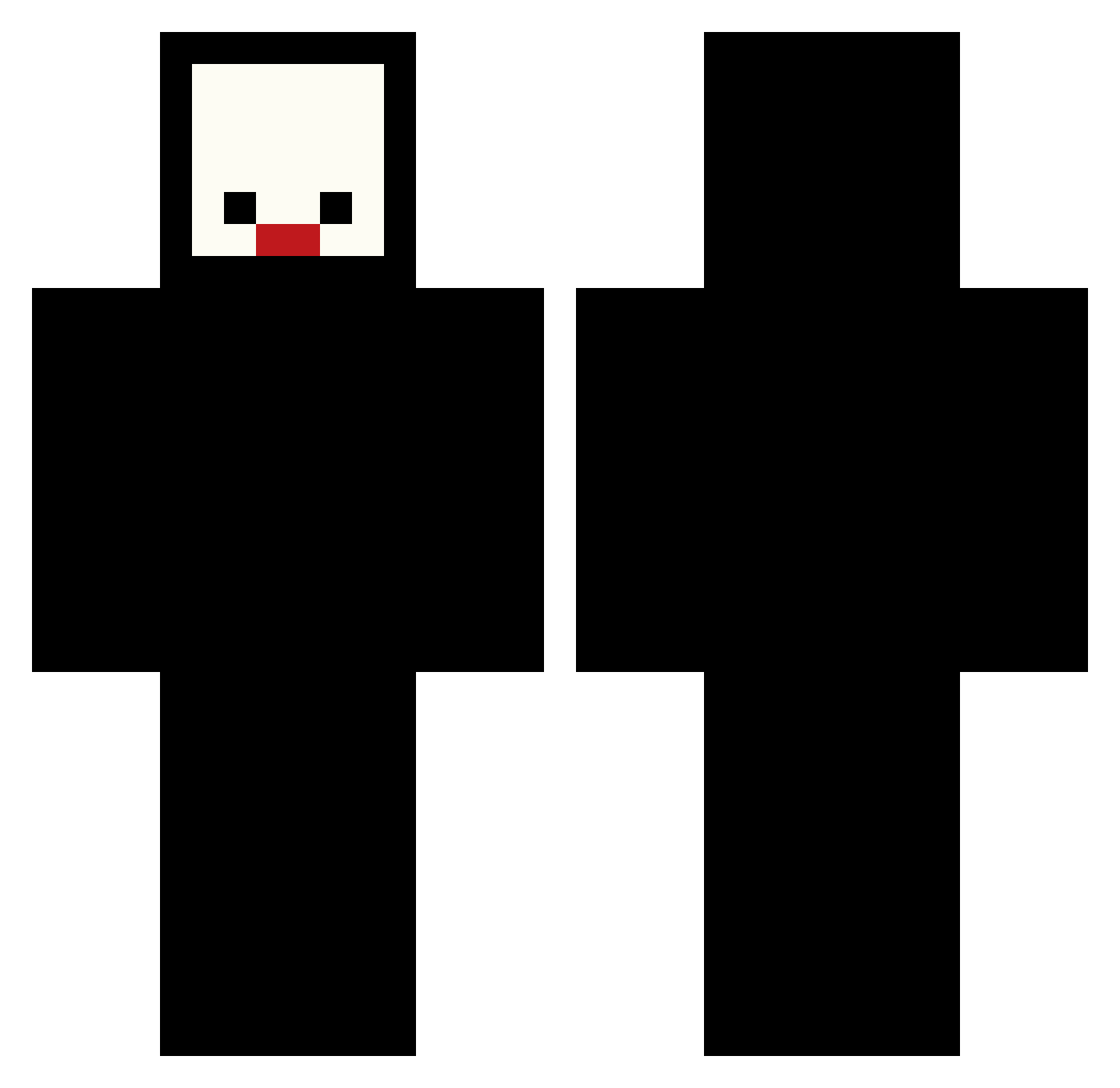 imGuni Minecraft skin, front and back view