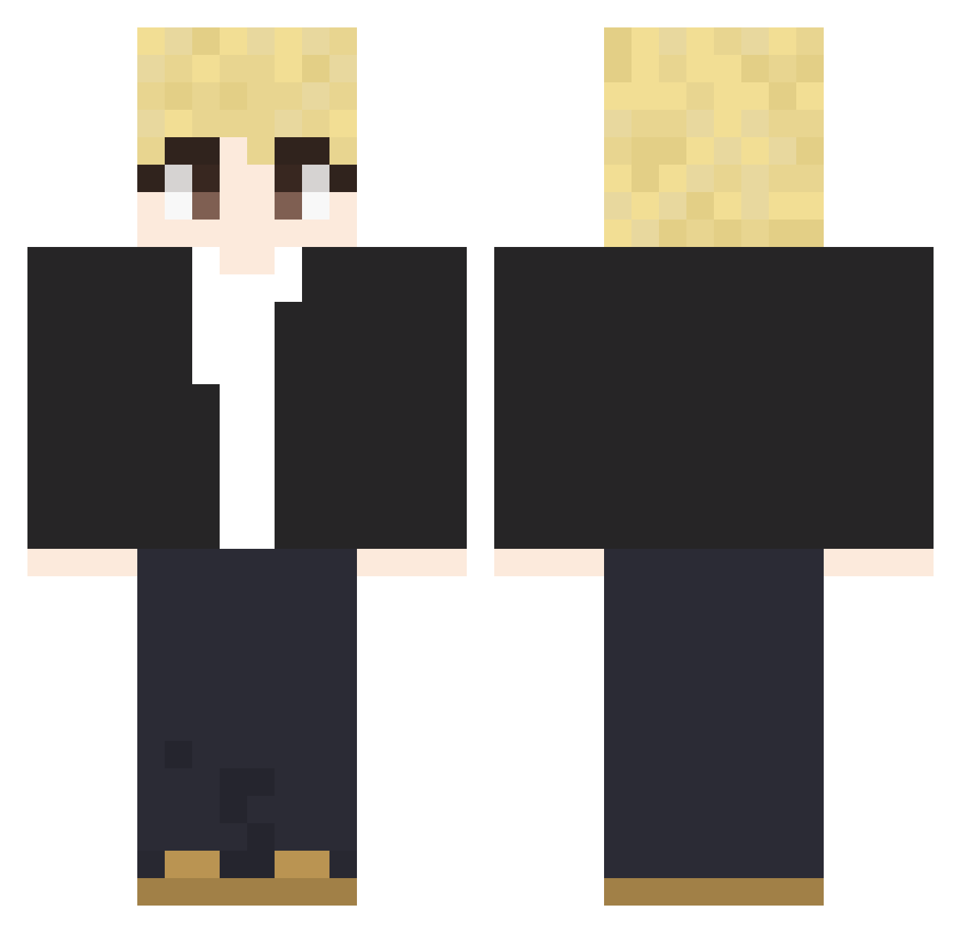 shxjz Minecraft skin, front and back view