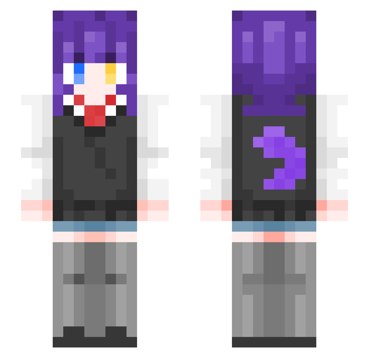 HappyManBoy Minecraft skin, front and back view