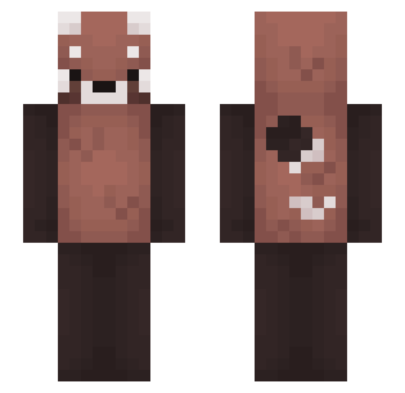 ComfyBoi_ Minecraft skin, front and back view