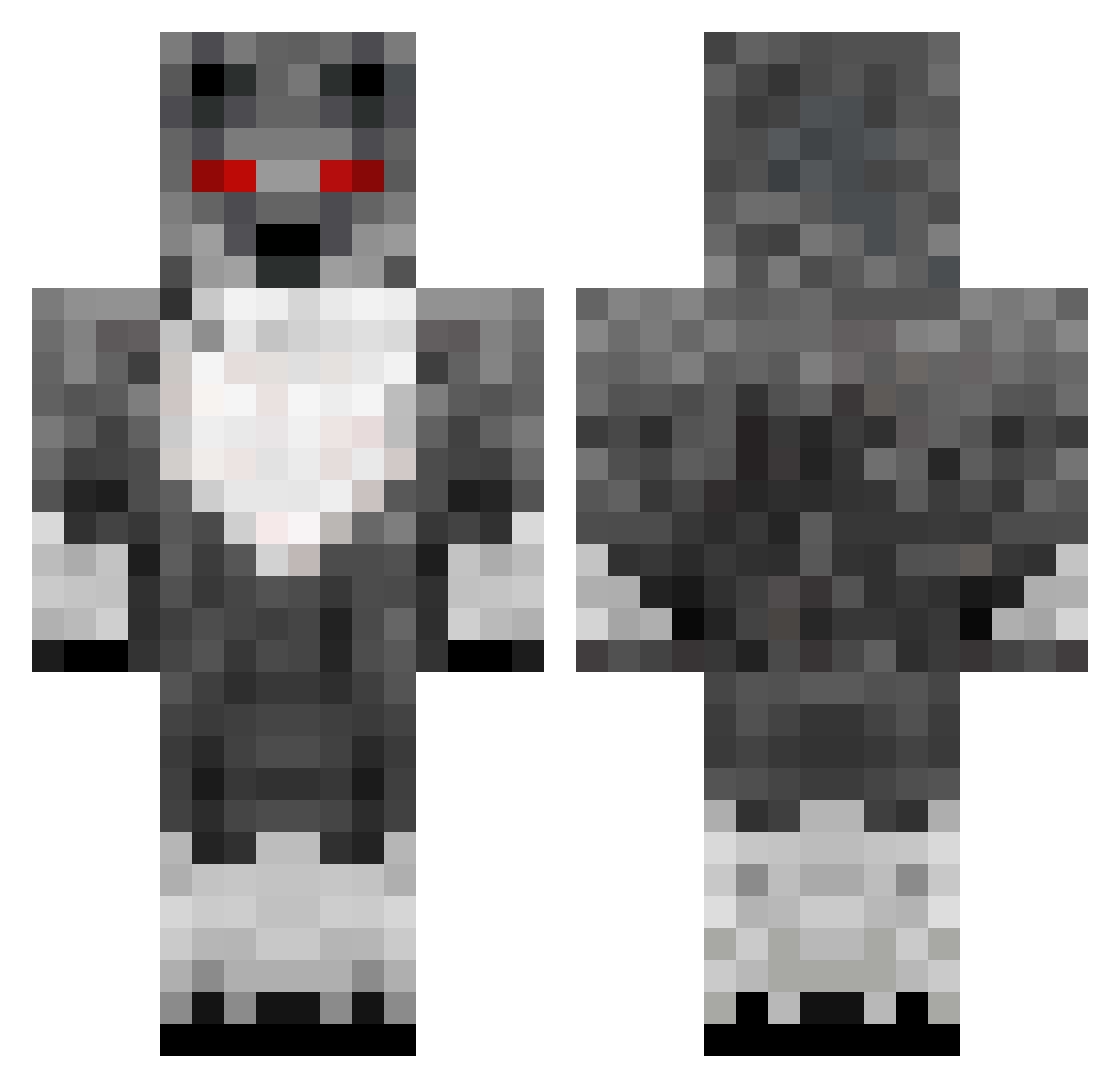 HamaKAYOU Minecraft skin, front and back view
