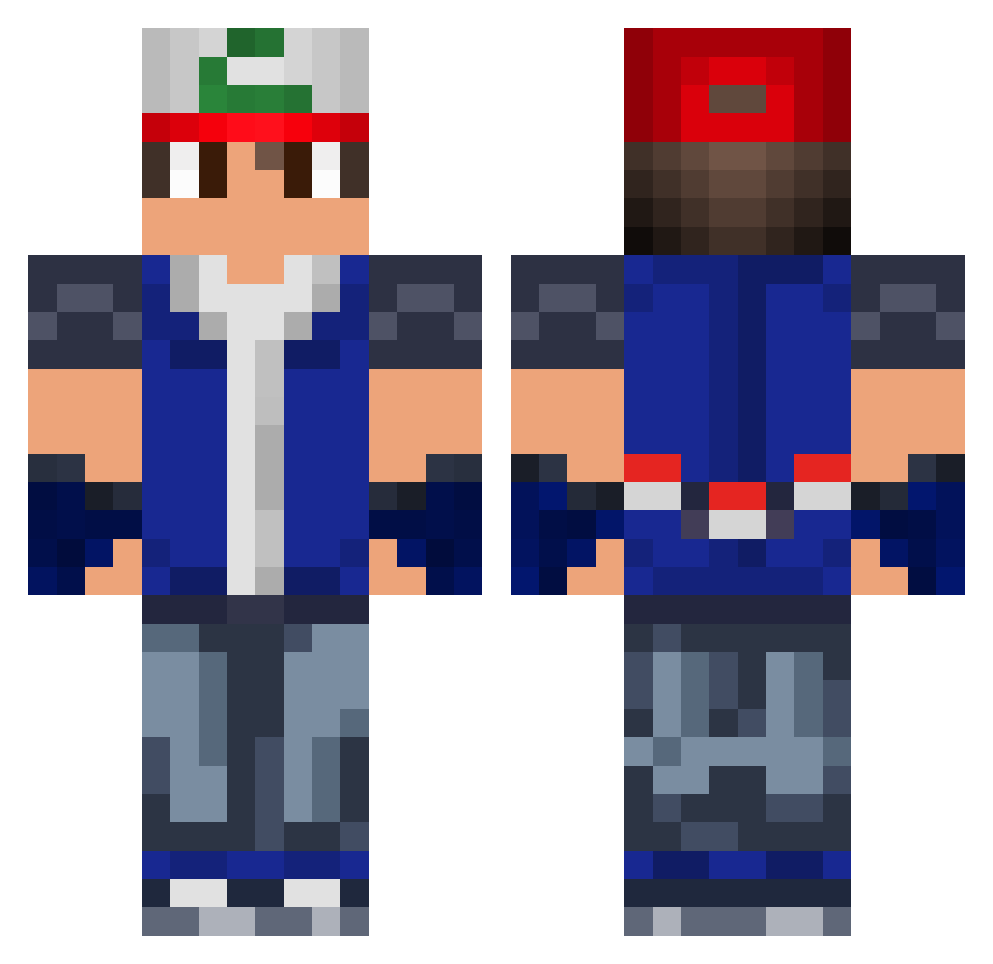 DahDutcher Minecraft skin, front and back view