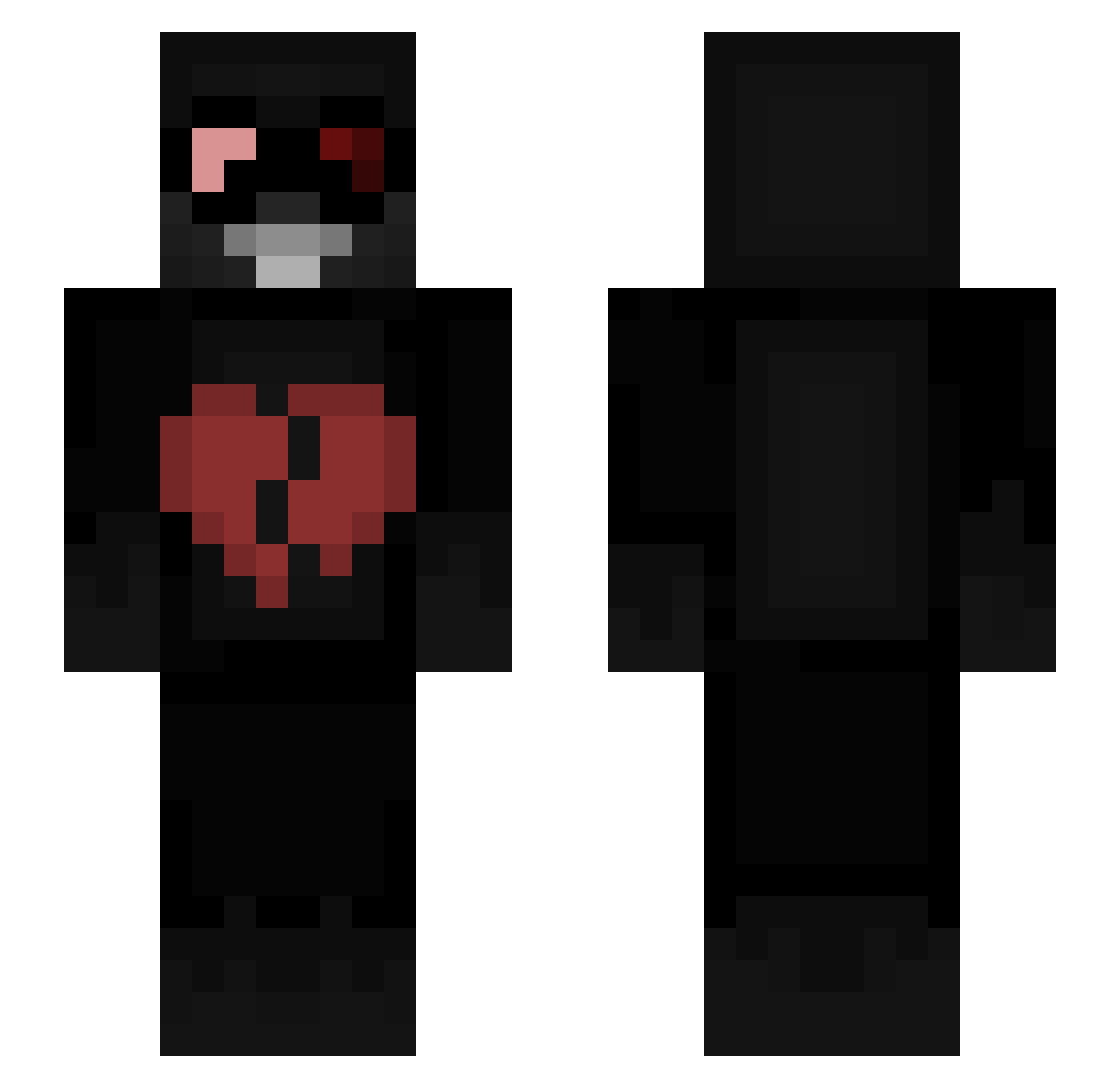 predictiongod Minecraft skin, front and back view