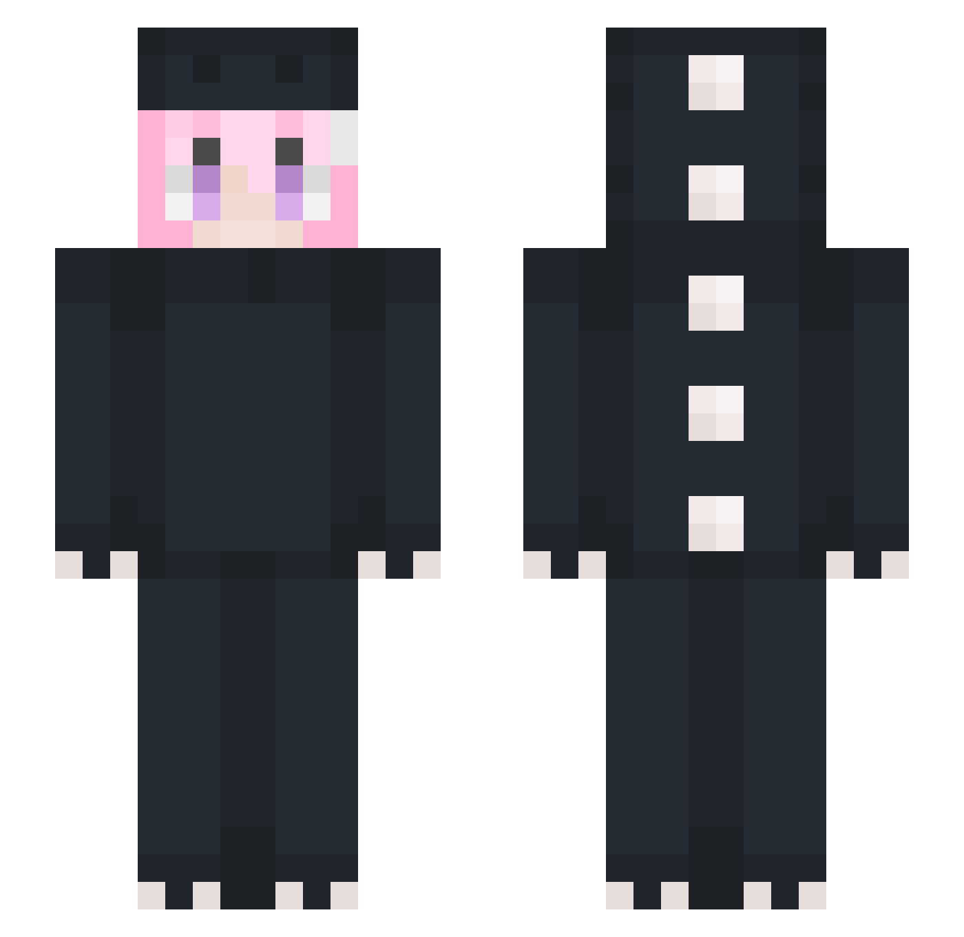 ASeven077 Minecraft skin, front and back view