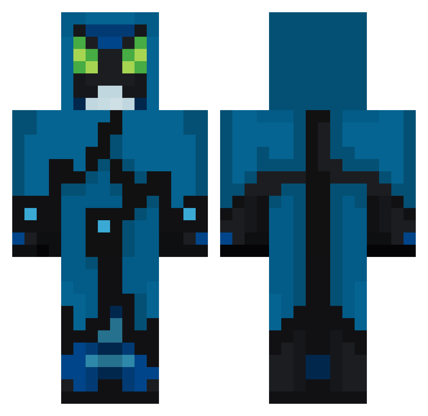 Youboygarry Minecraft skin, front and back view