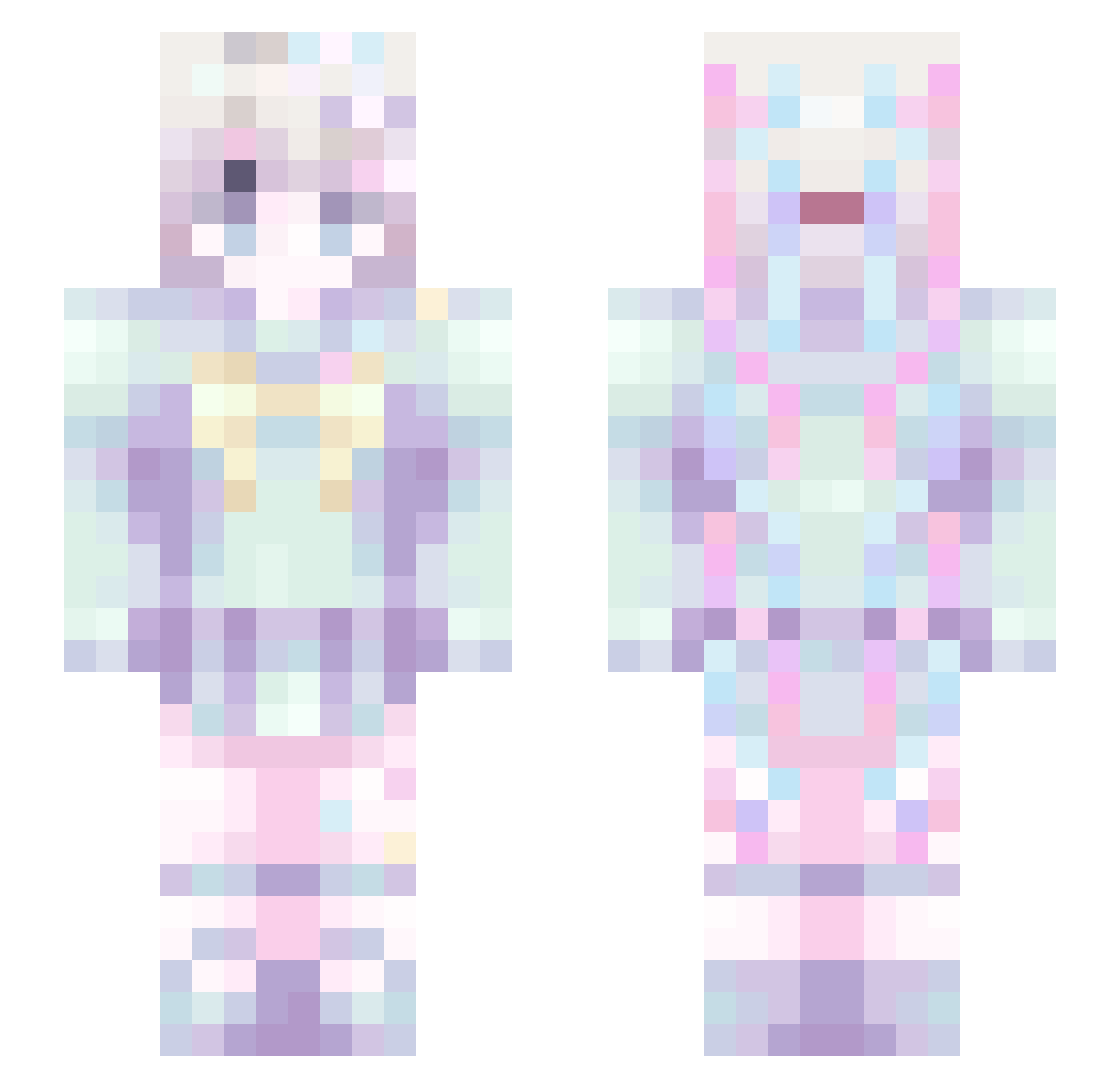 Zv_yz___ Minecraft skin, front and back view