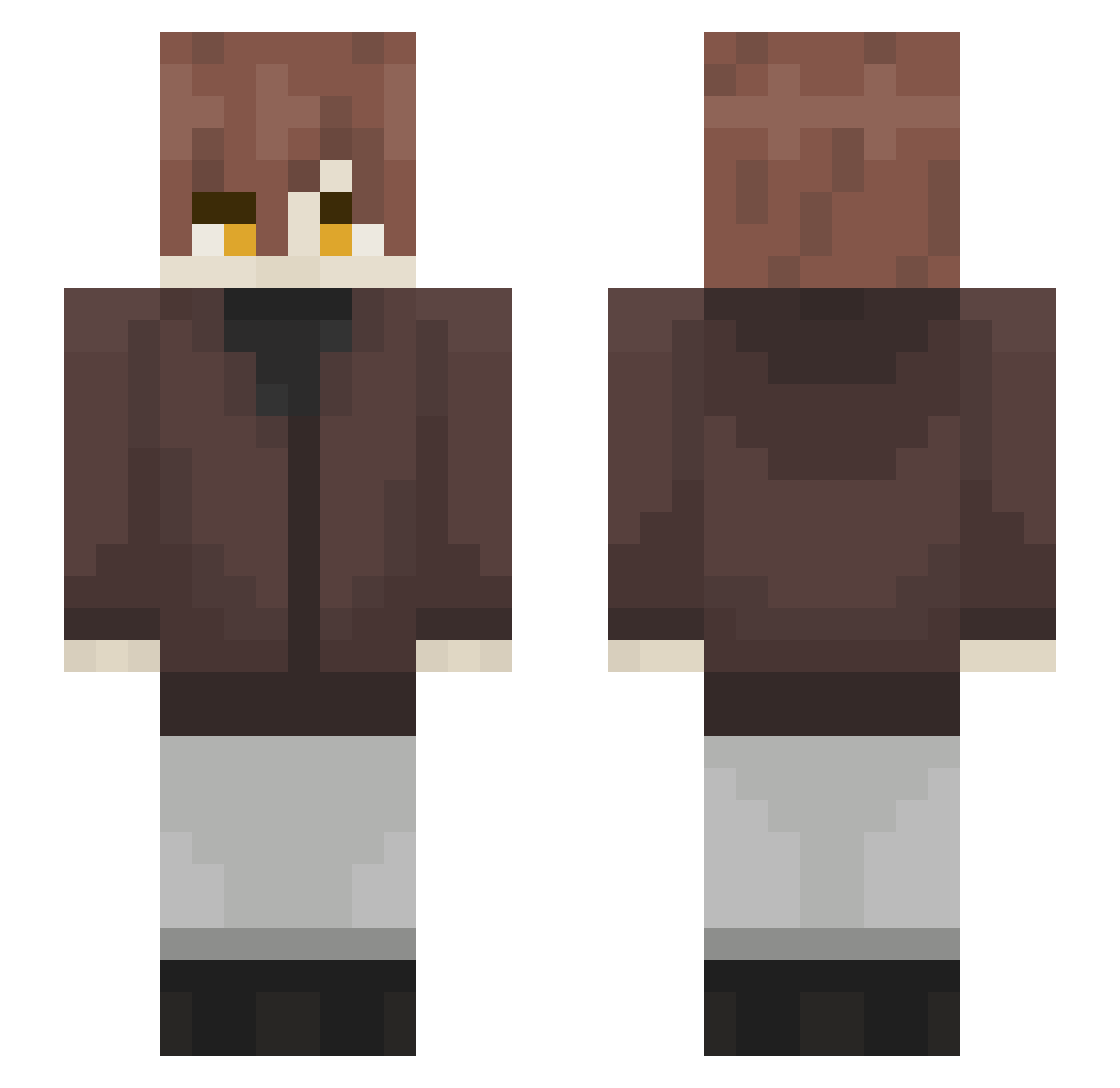Sutaih Minecraft skin, front and back view