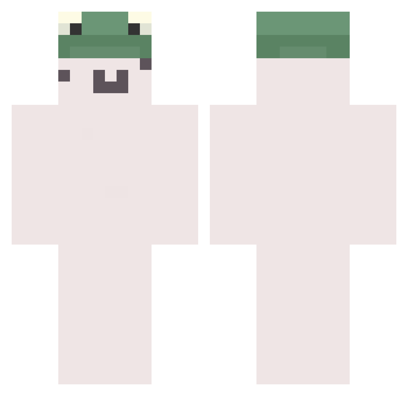qwmd_ Minecraft skin, front and back view