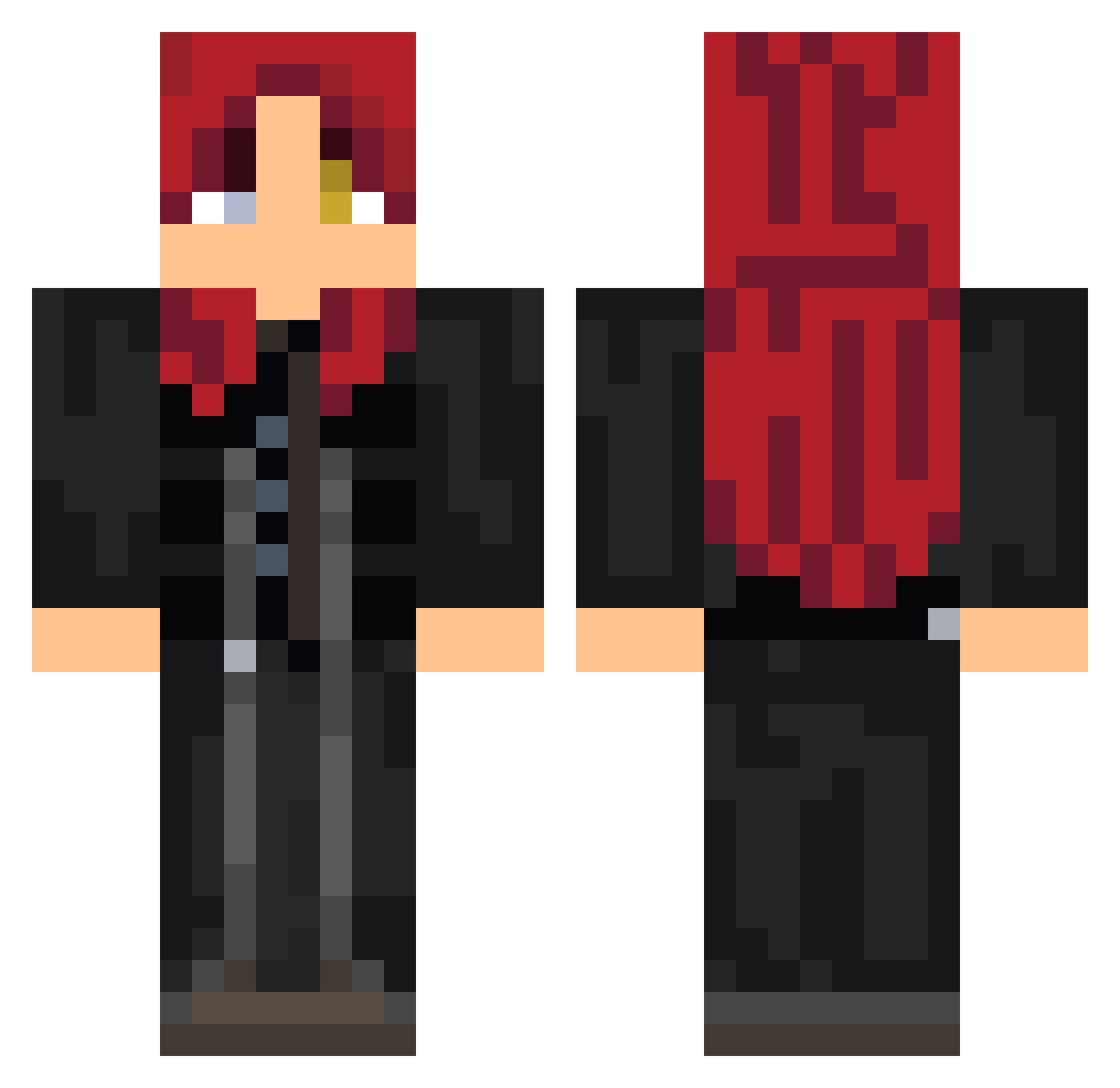 Thenickrider02 Minecraft skin, front and back view