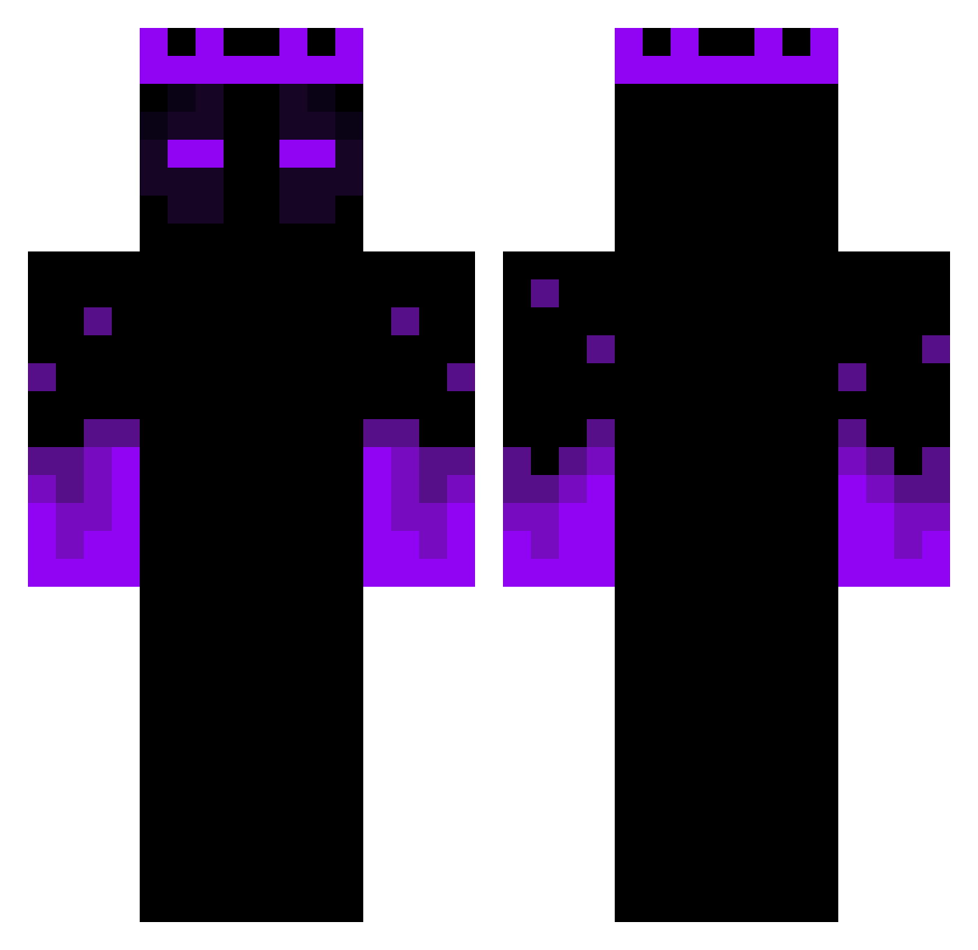 ShadowRaul26 Minecraft skin, front and back view