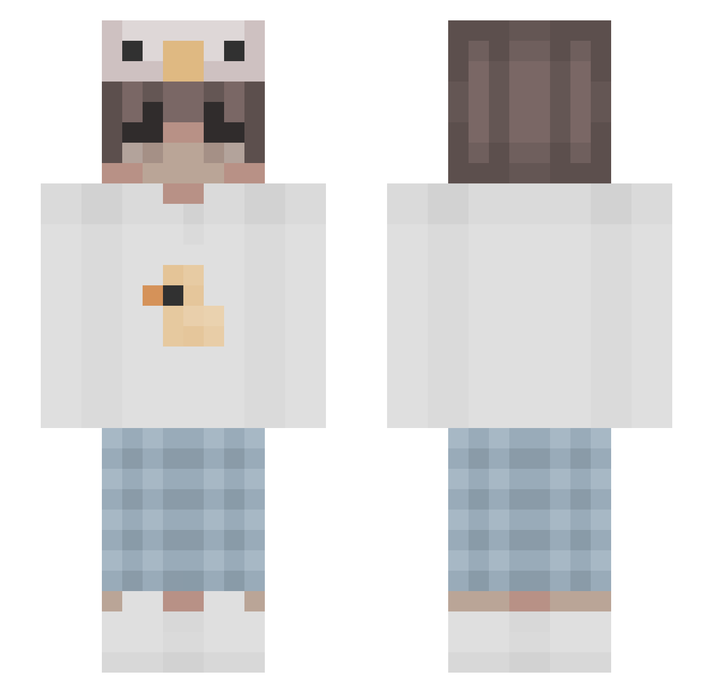 CSM0424 Minecraft skin, front and back view