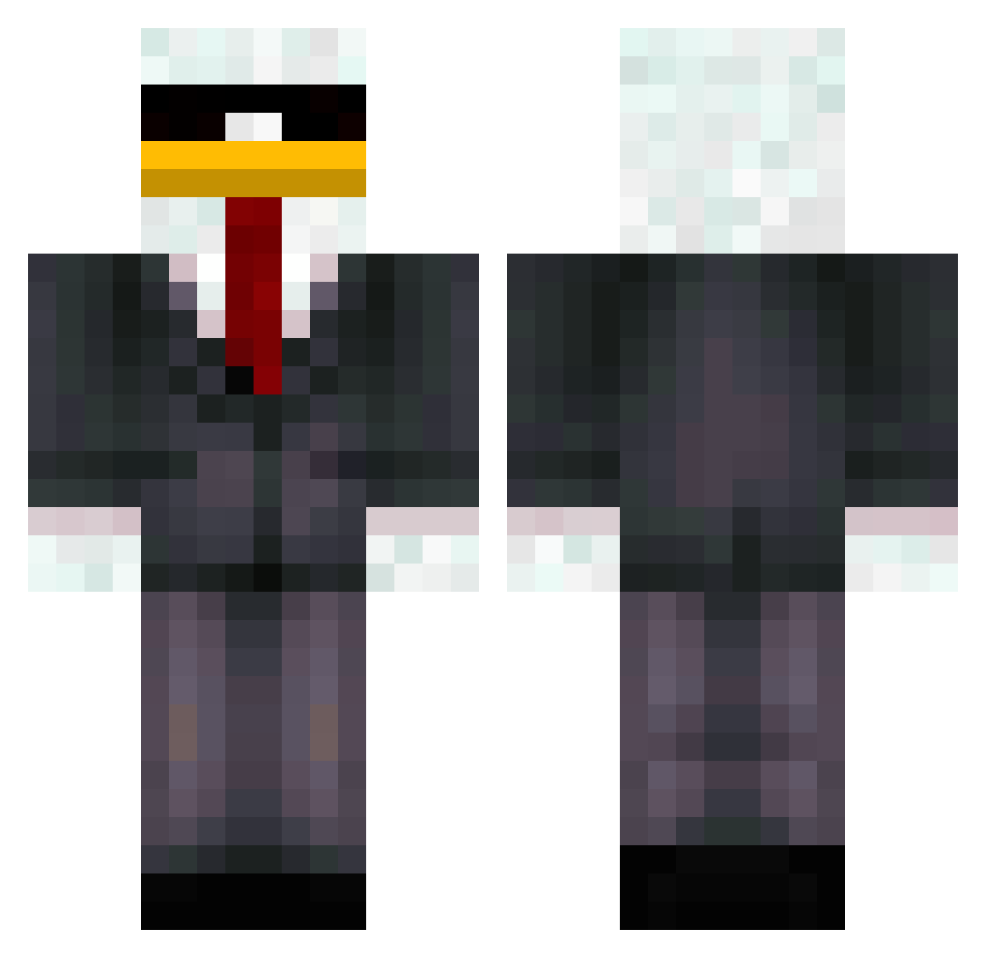 RespectfulPip Minecraft skin, front and back view