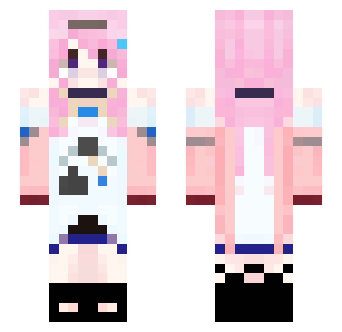 Sraigius32 Minecraft skin, front and back view