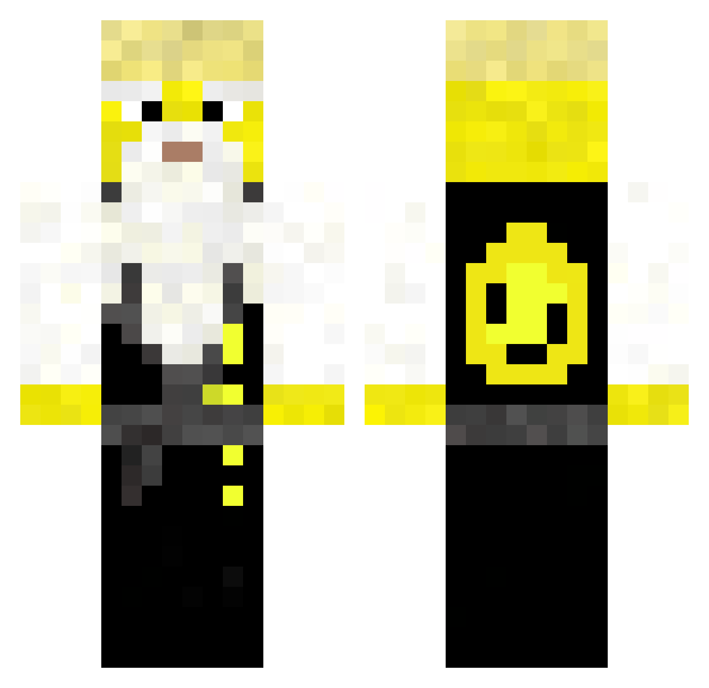 Le_bobb Minecraft skin, front and back view