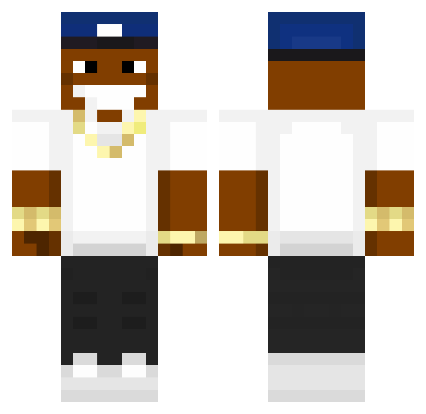 ak47polis Minecraft skin, front and back view