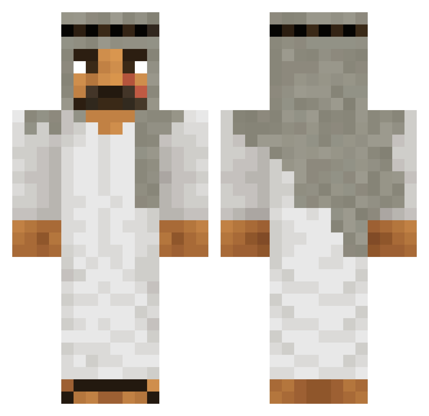 raicyy Minecraft skin, front and back view