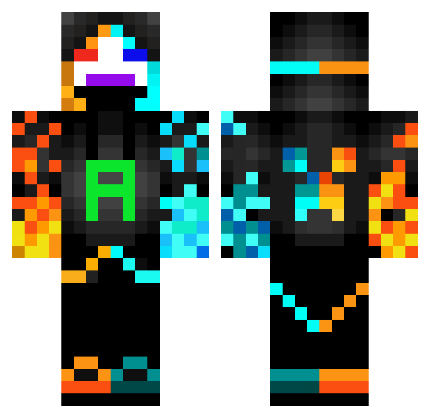 StephCurryFan10 Minecraft skin, front and back view
