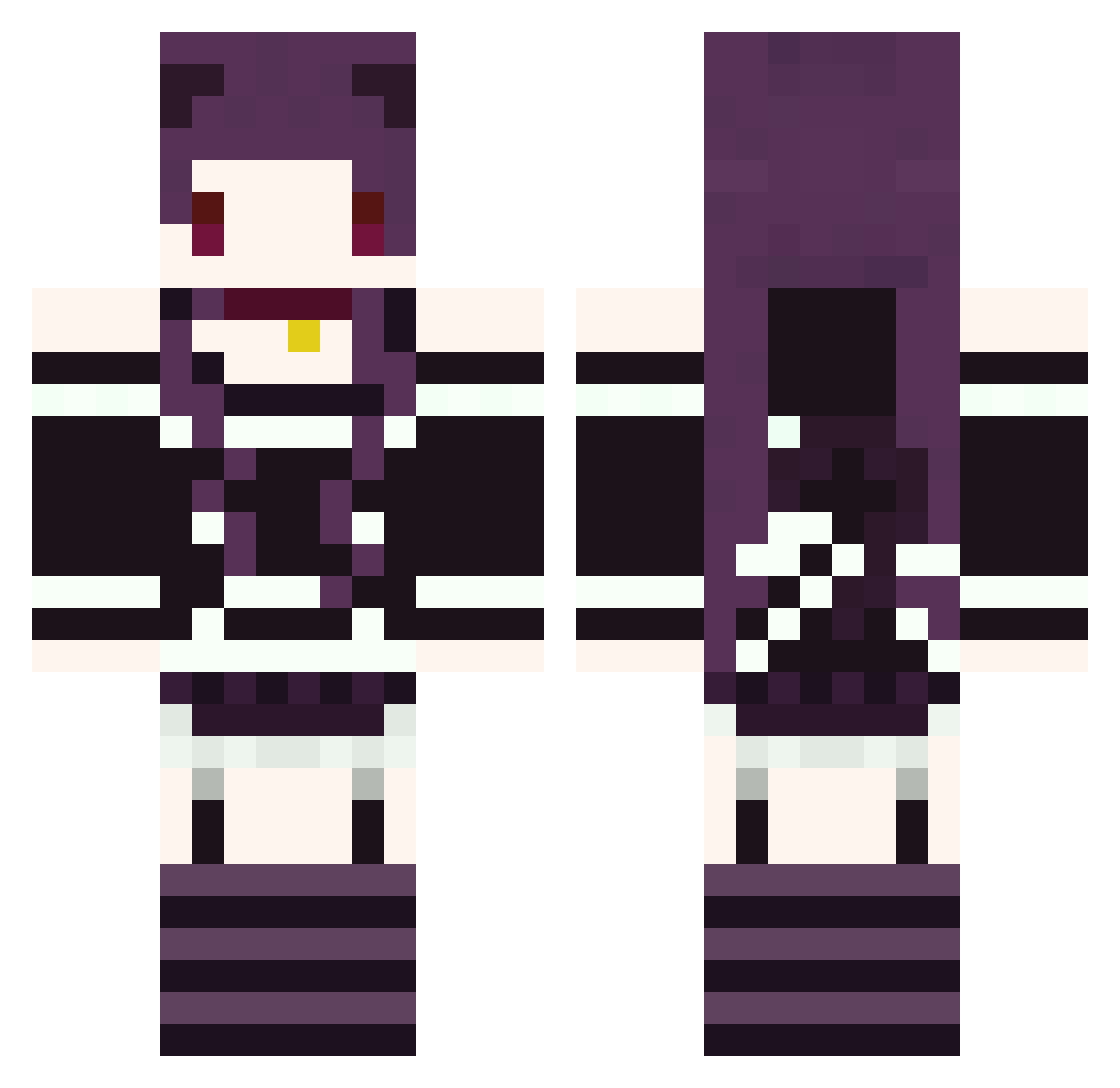 Saboteur0000 Minecraft skin, front and back view