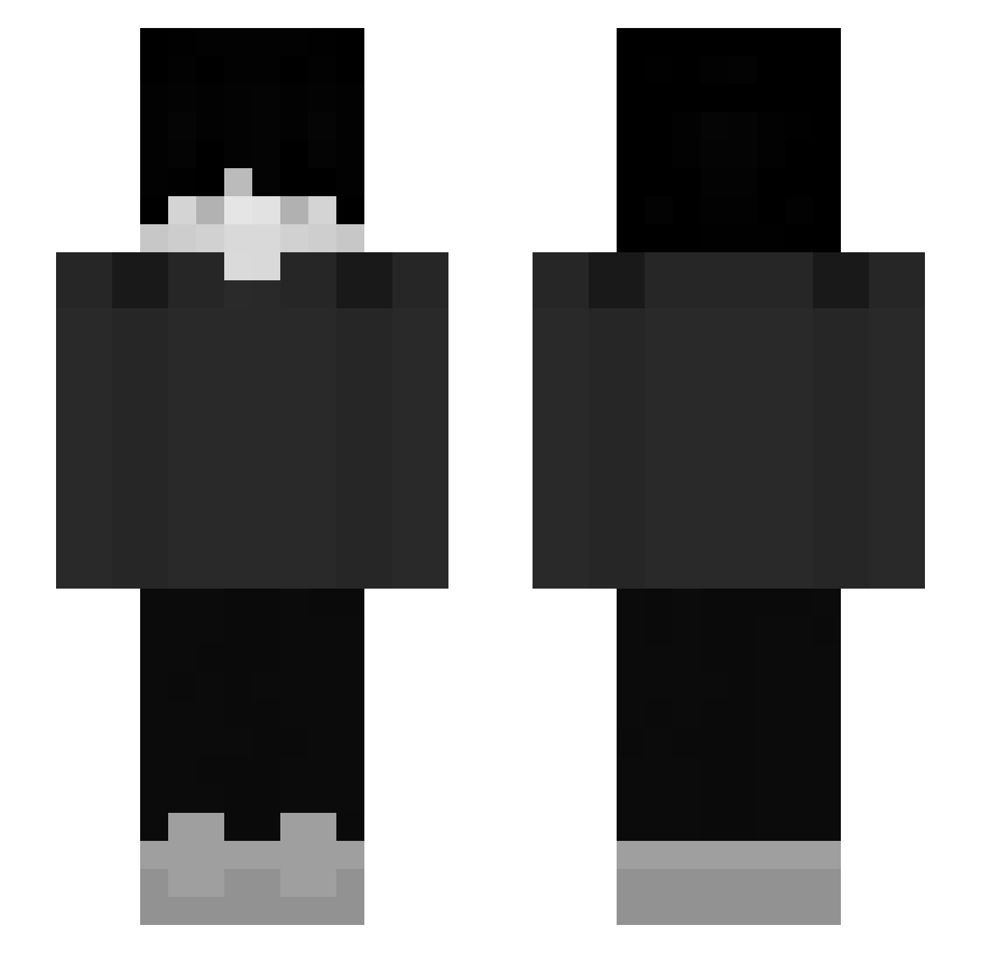 pvptetis Minecraft skin, front and back view