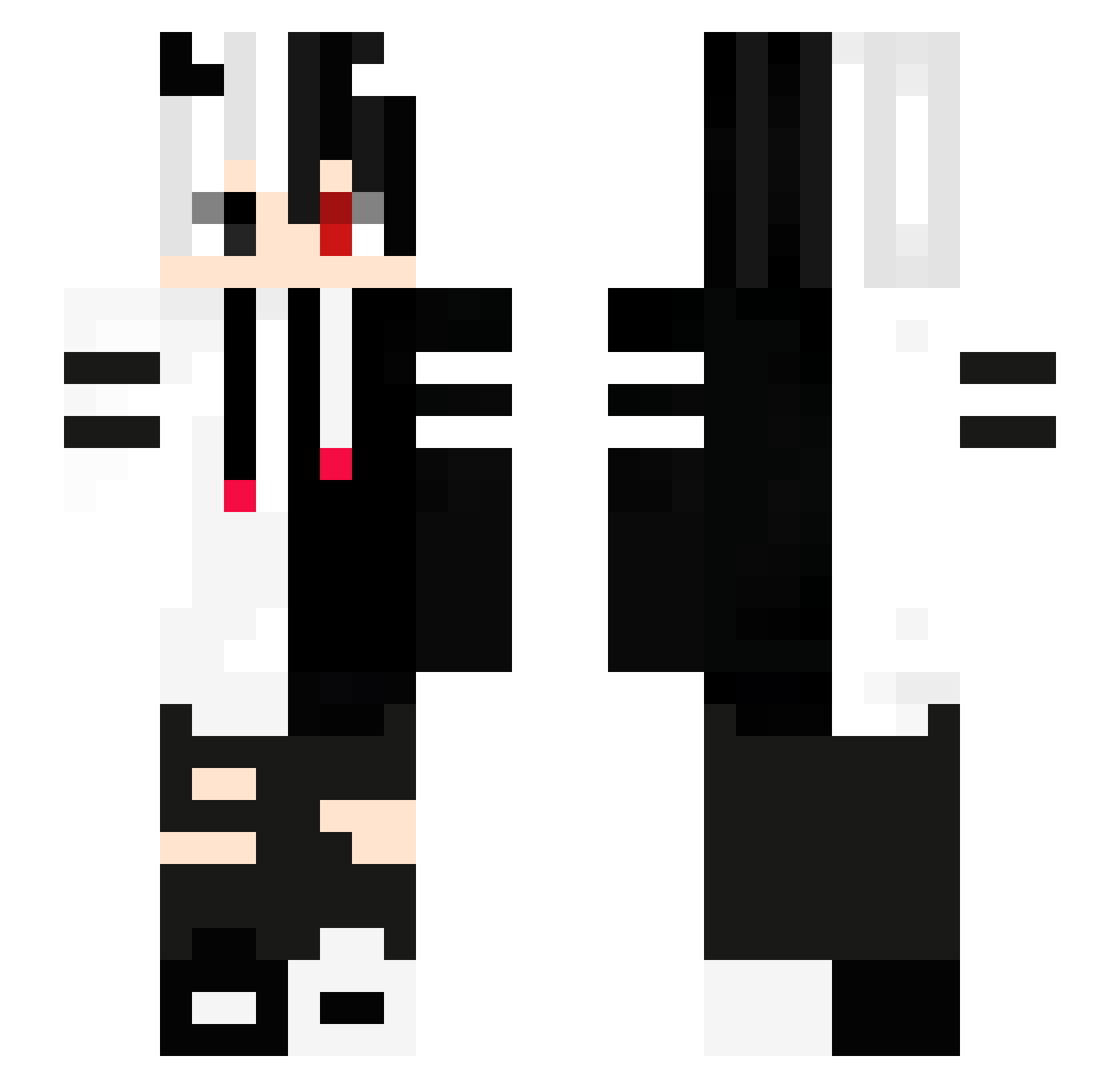 Skkaarr Minecraft skin, front and back view