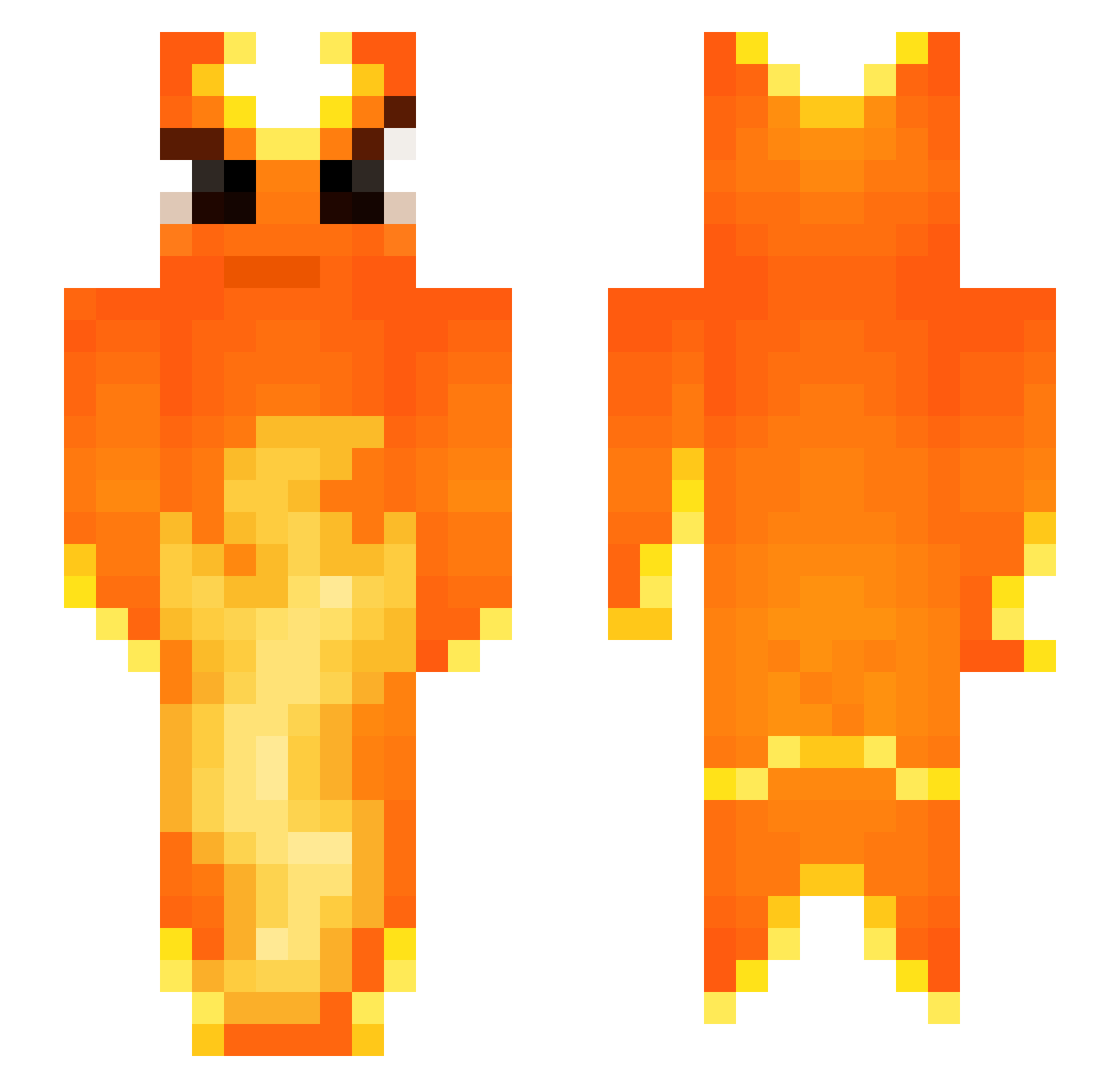 kukuuu12 Minecraft skin, front and back view