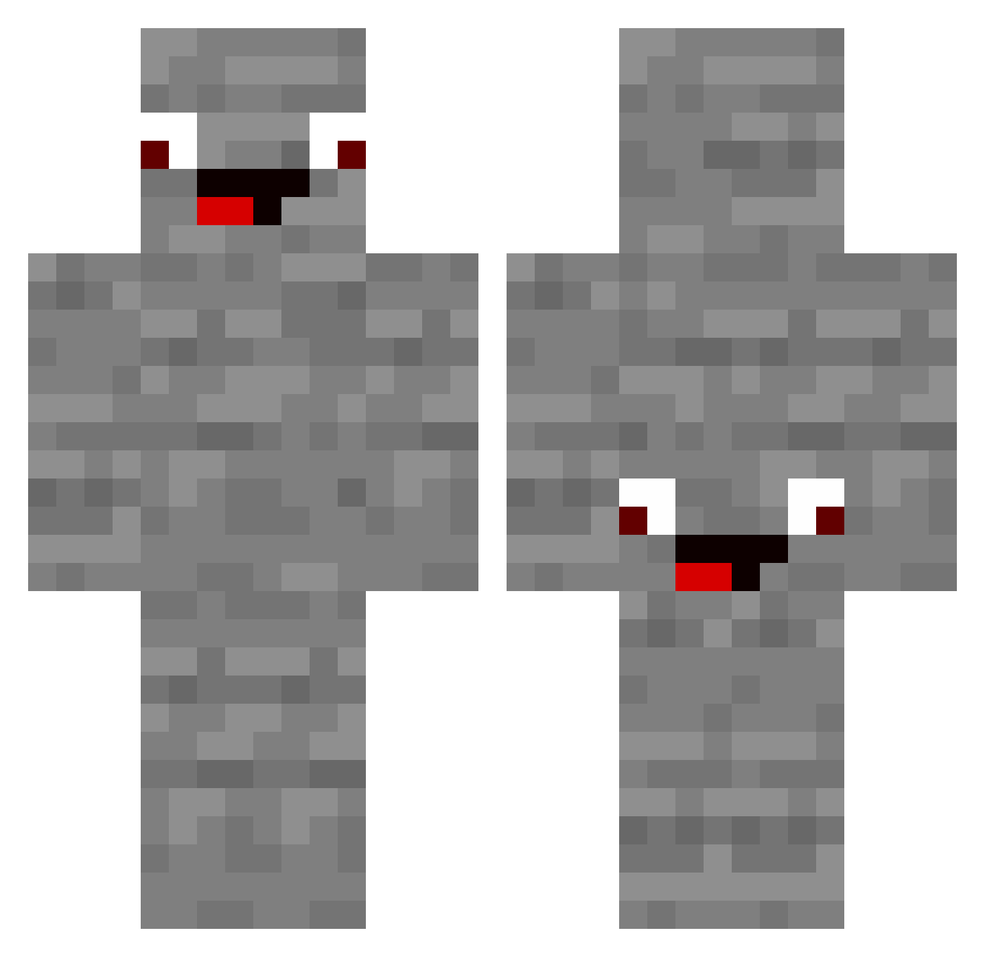 zStreax Minecraft skin, front and back view